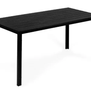 Stół ogrodowy 6-osobowy 156x78 cm polywood meble na taras czarny MultiGarden