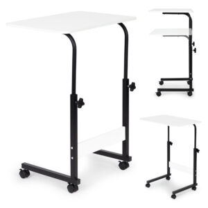 Stolik pod laptopa na kółkach biurko regulowane białe ModernHome