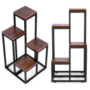 Kwietnik regał na kwiaty 4 półki ciemny orzech ModernHome