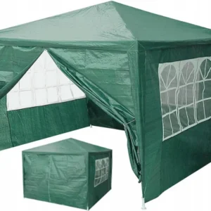 Namiot pawilon ogrodowy handlowy 3x3 m 4 ścianki zielony MultiGarden