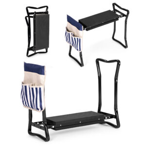 Składany klęcznik ogrodowy stołek 2w1 niebieski MultiGarden