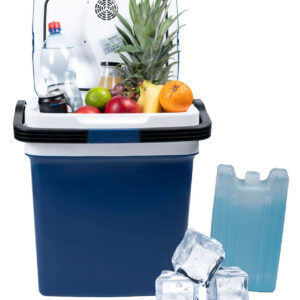 Lodówka turystyczna samochodowa 29L niebieska AC/DC/USB