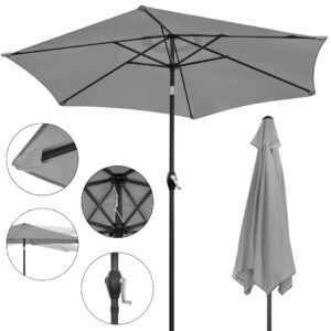 Składany parasol ogrodowy balkonowy 210 cm szary Bauerkraft