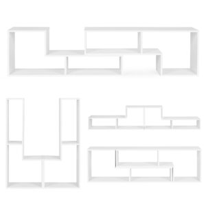 Nowoczesny regał modułowy geometryczny biały ModernHome