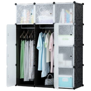 Szafa Modułowa Garderoba 12x Czarna