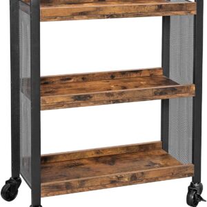 Wózek kuchenny mobilny regał – Rustykalny brąz LRC66BX