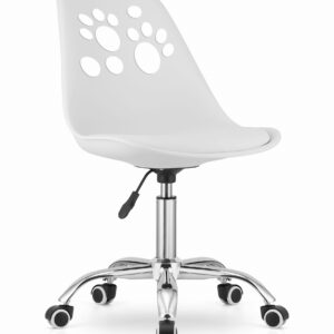 Białe krzesło obrotowe skandynawskie PRINT