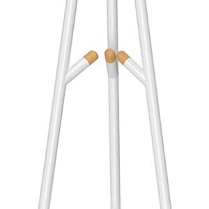 Wieszak stojący biały z drewnem RCR15WY