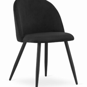 Czarne krzesło welurowe BELLO – nowoczesny design