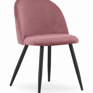 Krzesło welurowe ciemny róż BELLO – styl glamour