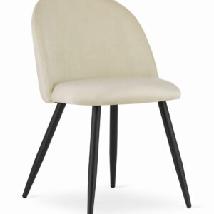 Beżowe krzesło welurowe BELLO – klasyka i ciepło
