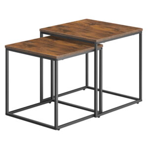 Stoliki kawowe kwadratowe loft zestaw 2 szt. rustykalne