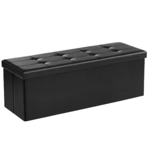 Pufa otwierana skrzynia czarna 110cm LSF701V1