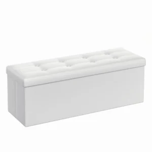 Biała pufa ze schowkiem 110cm LSF702V1