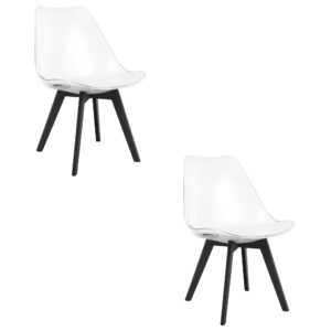 Krzesła przezroczyste do jadalni zestaw 2 szt. MARK