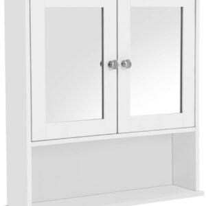 Szafka łazienkowa wisząca z lustrem – Biała Oskar