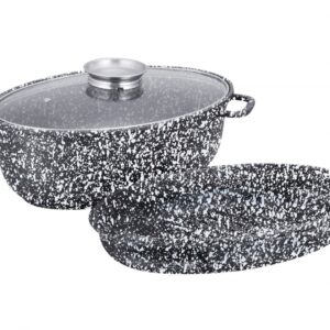 Brytfanna marmurowa 8,0L Klausberg 3 el. KB-7367 z patelnią grillową