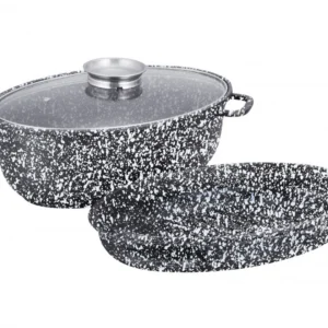 Brytfanna marmurowa 8,0L Klausberg 3 el. KB-7367 z patelnią grillową