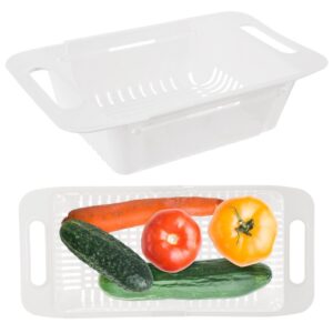 Cedzak kuchenny regulowany na zlew biały Orion 32-44 cm