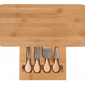 Deska do serów bambusowa z przyborami 5 el. Kinghoff KH-1567