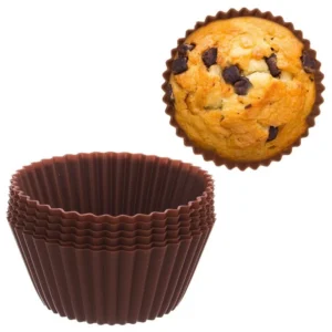 Foremki do muffinek silikonowe brązowe 6 szt. Orion