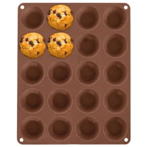 Forma do 20 mini muffinek silikonowa brązowa Orion Sillinie