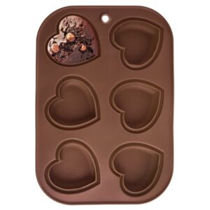 Forma do muffinek silikonowa serce brązowa 6 szt. Orion Sillinie