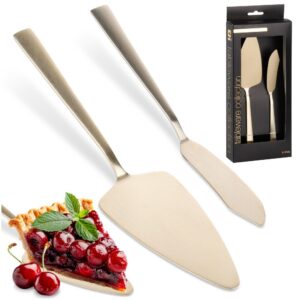 Zestaw łopatka i nóż do ciasta złoty mat Excellent Houseware
