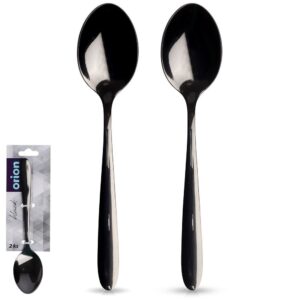 Łyżeczki do herbaty czarne stalowe 2 szt. Black Orion