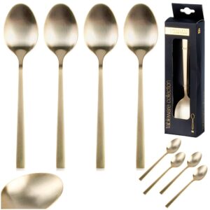 Łyżeczki do herbaty złote satynowe 4 szt. Excellent Houseware