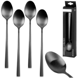Łyżeczki koktajlowe długie czarne satynowe 4 szt. Excellent Houseware