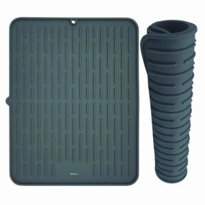 Mata do suszenia naczyń silikonowa 42x33cm szara Kinghoff KH-1904