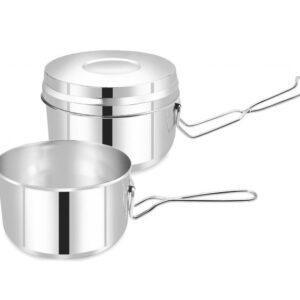 Menażka turystyczna stalowa 3-częściowa Kinghoff KH-1373