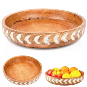 Miska drewniana Mango 30,5cm 2,5L rzeźbiona Vilde 259690