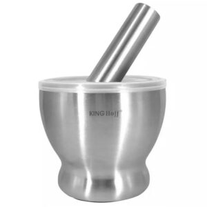 Moździerz stalowy z pokrywką 13cm Kinghoff KH-1661