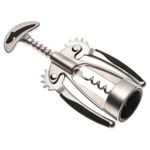 Korkociąg do wina satynowy srebrny Kinghoff KH-3407