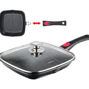 Patelnia grillowa 28cm z odpinaną rączką Kinghoff KH-1511