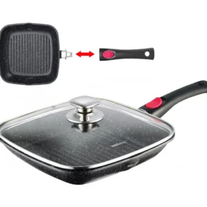 Patelnia grillowa 28cm z odpinaną rączką Kinghoff KH-1511