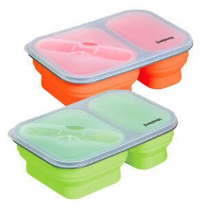 Lunchbox silikonowy składany 900ml 2-komorowy Klausberg KB-7023
