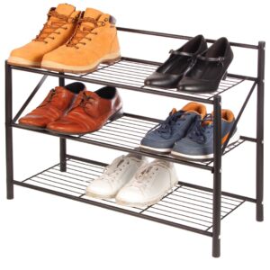 Półka na buty 3-poziomowa czarna 65cm Brunbeste BB-3392