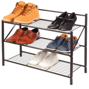 Półka na buty 3-poziomowa czarna 65cm Brunbeste BB-3392