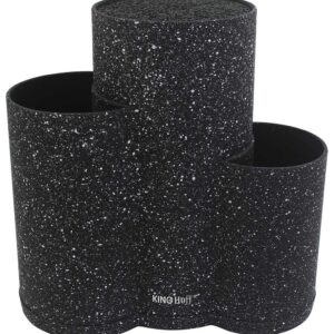 Blok na noże 3w1 z przybornikiem Czarny Kinghoff KH-1561