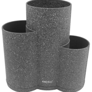 Blok na noże 3w1 z przybornikiem Szary Kinghoff KH-1568