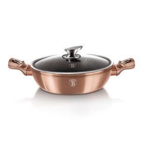 Wok z pokrywką Rose Gold 28cm Berlinger Haus BH-1519N