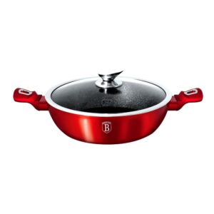 Wok z pokrywką Burgundy 32cm Berlinger Haus BH-1264-N