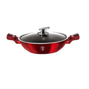 Wok z pokrywką Burgundy 30cm Berlinger Haus BH-7110