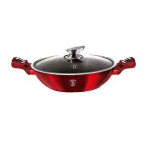Wok z pokrywką Burgundy 30cm Berlinger Haus BH-7110