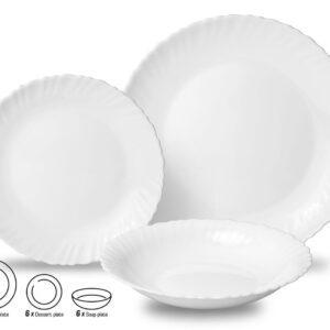 Serwis Obiadowy Kinghoff KH-1875 18 el. Biały