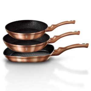 Zestaw Patelni Berlinger Haus Rose Gold BH-1279-NF z Grillową