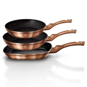 Zestaw Patelni Berlinger Haus Rose Gold BH-1279-NF z Grillową